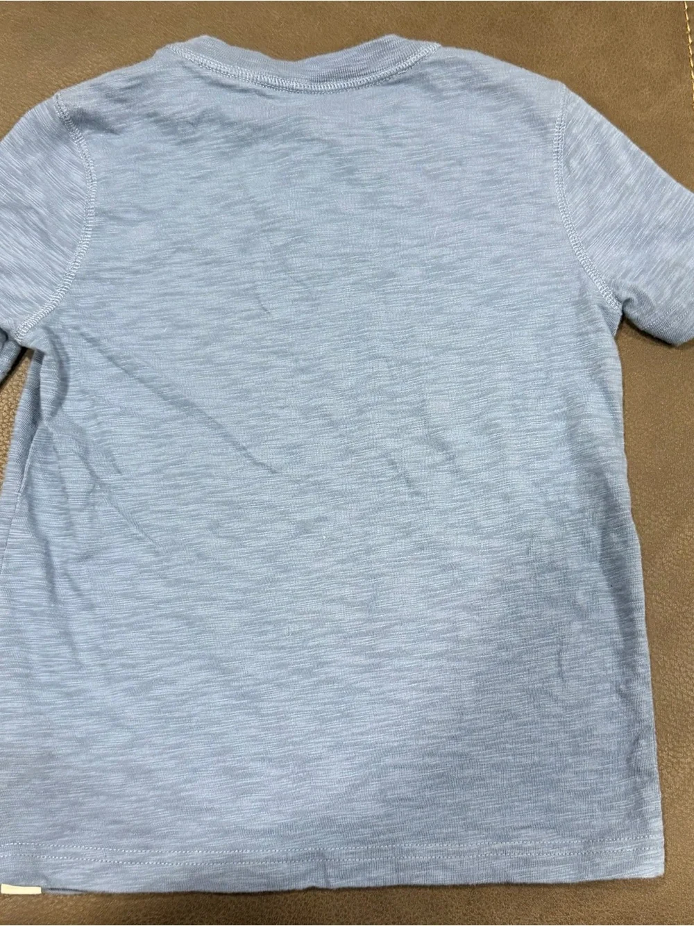 GAP Light Blue Short Sleeve Henley Tee